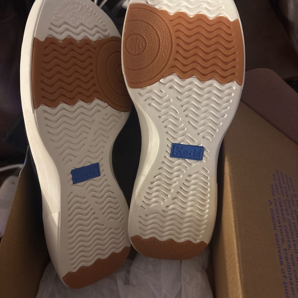 Keds Black and Brown Slip-On Knit Loafers - Picture 2 of 3
